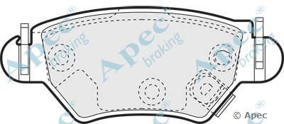 APEC BRAKING pad1133 -  Комплект тормозных колодок, дисковый тормоз